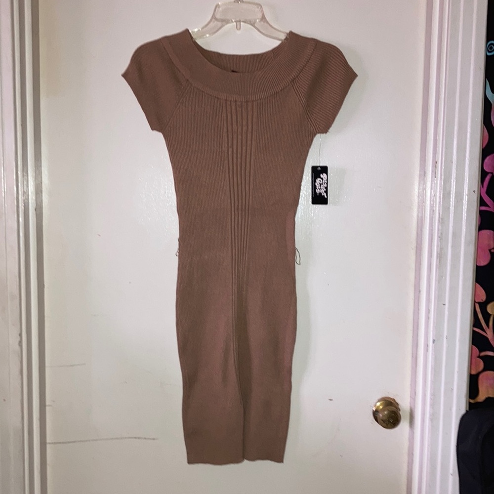 Planet Gold Fitted Dress